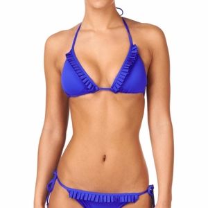 SEAFOLLY Goddess Triangle Bikini Top Lapis Blue